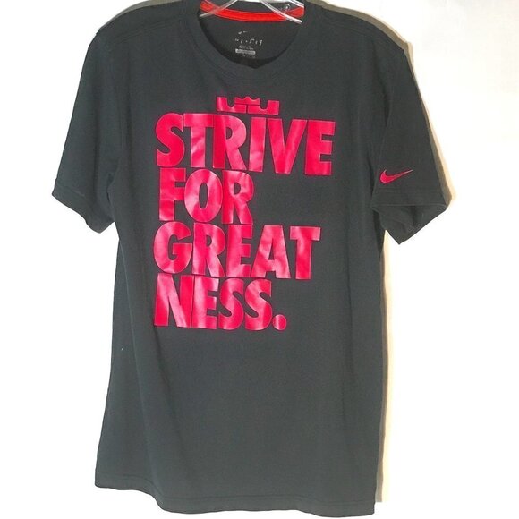 NIKE Dri Fit Women Black Pink Multicolor Athletic Sportswear Workout Tee T Shirt - Picture 1 of 6